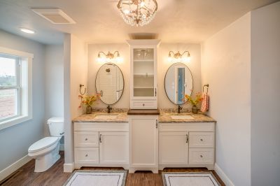 Floating Vanity with Under-Mount Lighting